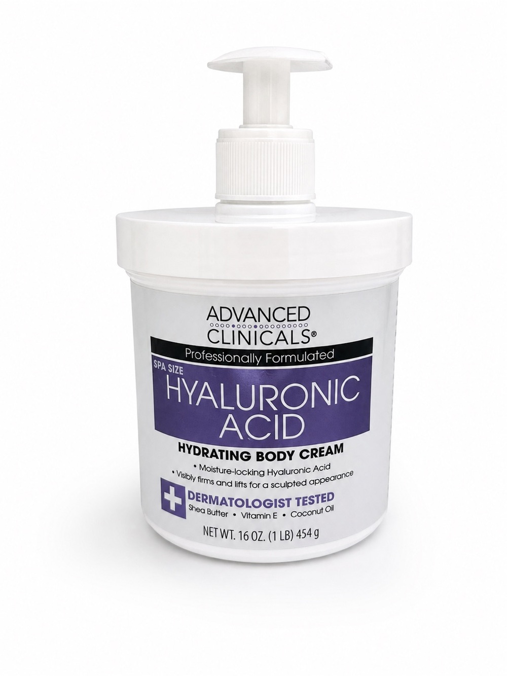 Advanced Clinicals Hyaluronic Acid Hydrating Body Cream - White